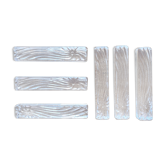 Set of 6 crystal knife holders from the Royal Crystal Factory of Champagne, comet model