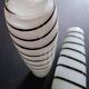 Set of 2 handcrafted opaline vases