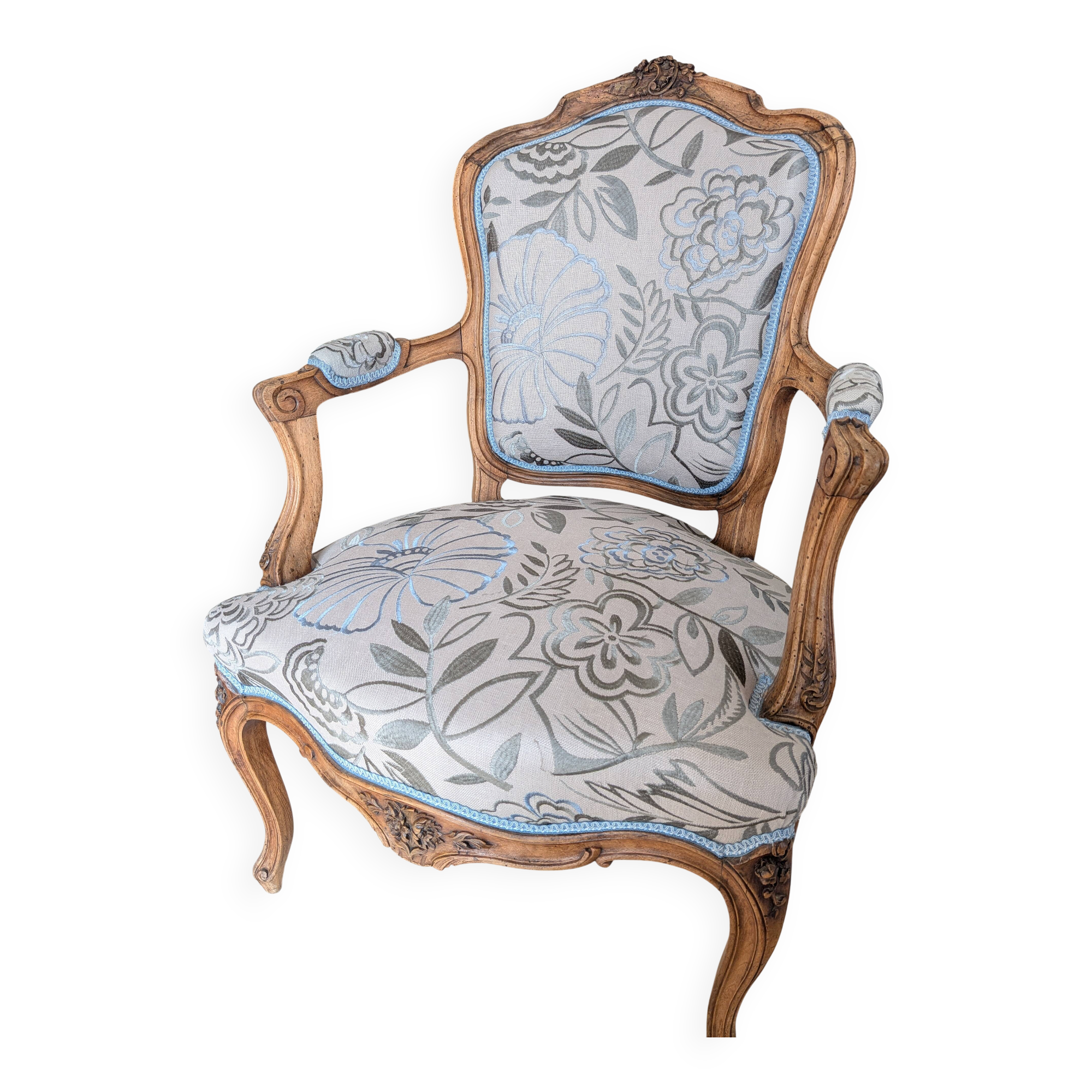 Louis XV style cabriolet armchair