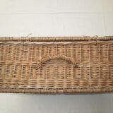 Old wicker trunk