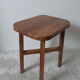 Antique waxed wood stool, side table, vintage seat, farmhouse stool