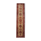 Handwoven Traditional Persian Runner Long Rug Red Beige Wool Carpet 94x445cm