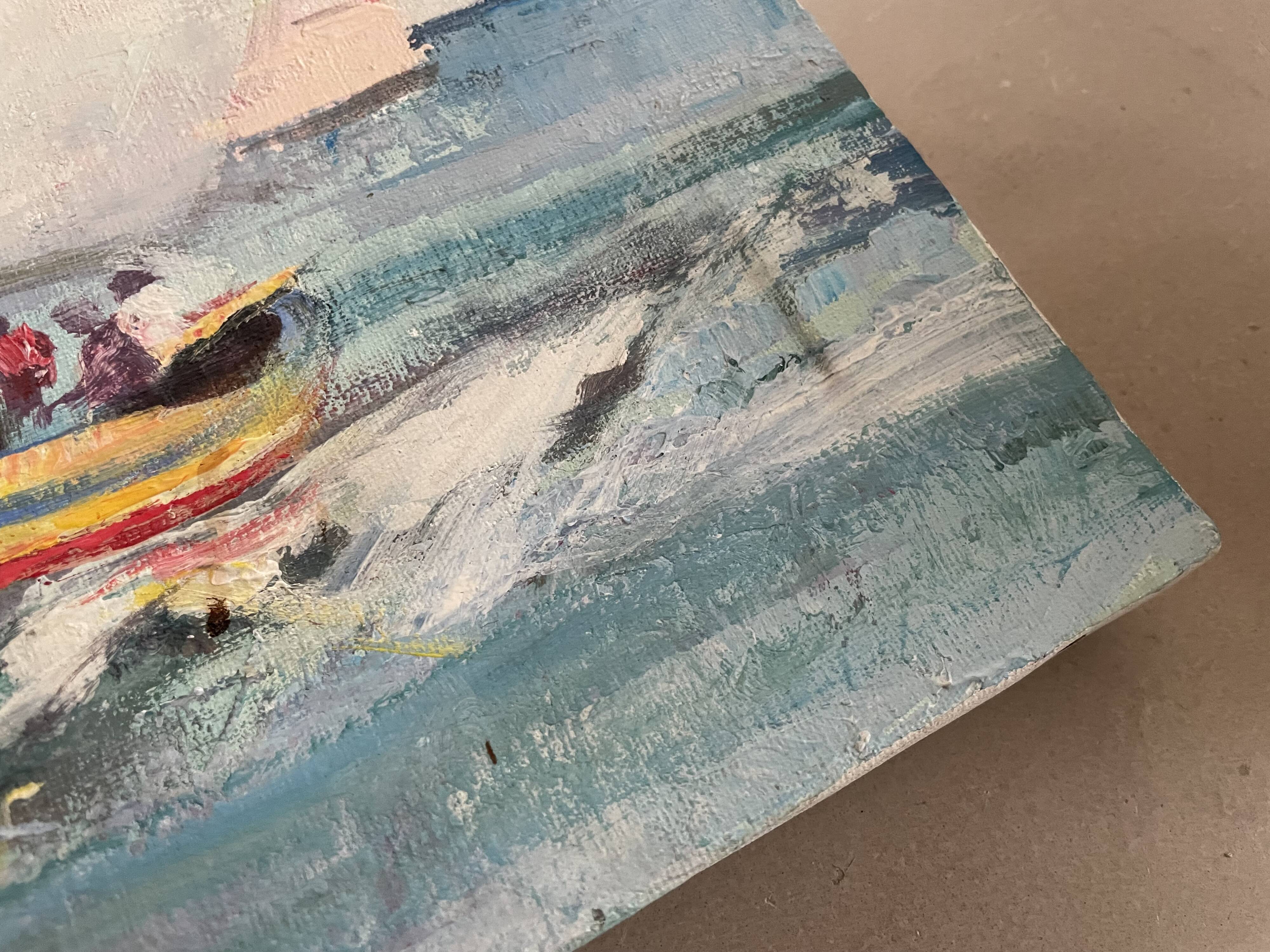 Signed seaside painting