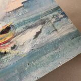 Signed seaside painting