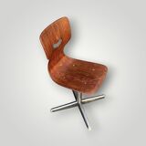 Antique Pagholz molded wood children's chair - mini Smiley chair