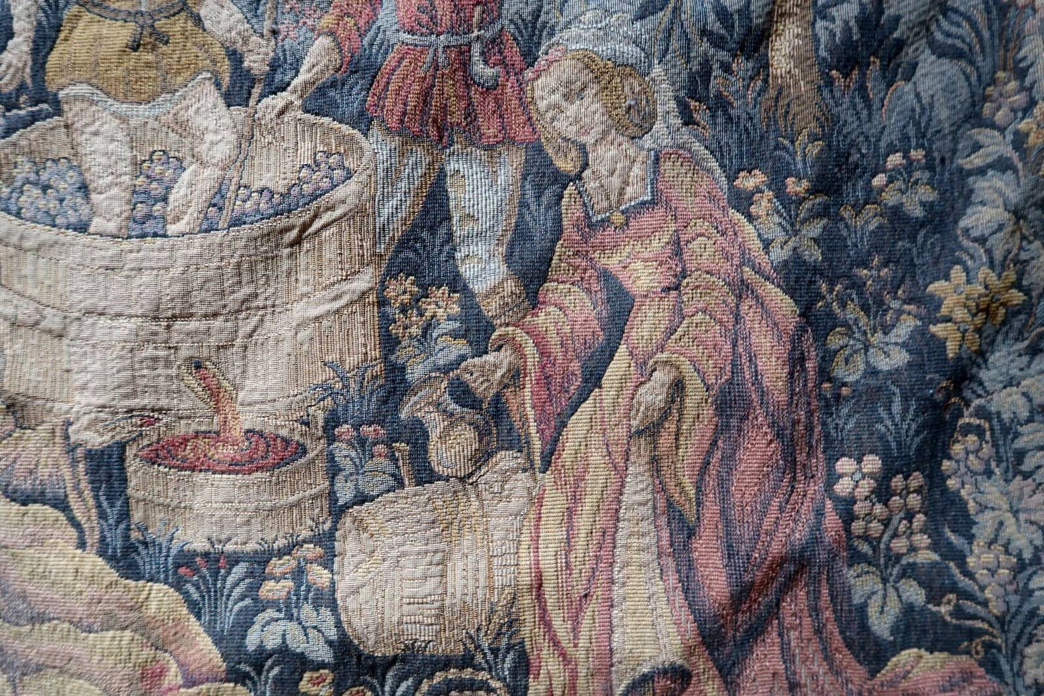 Vintage French tapestry wall hanging by Marc Waymel, 91cm x 117cm, 1960s