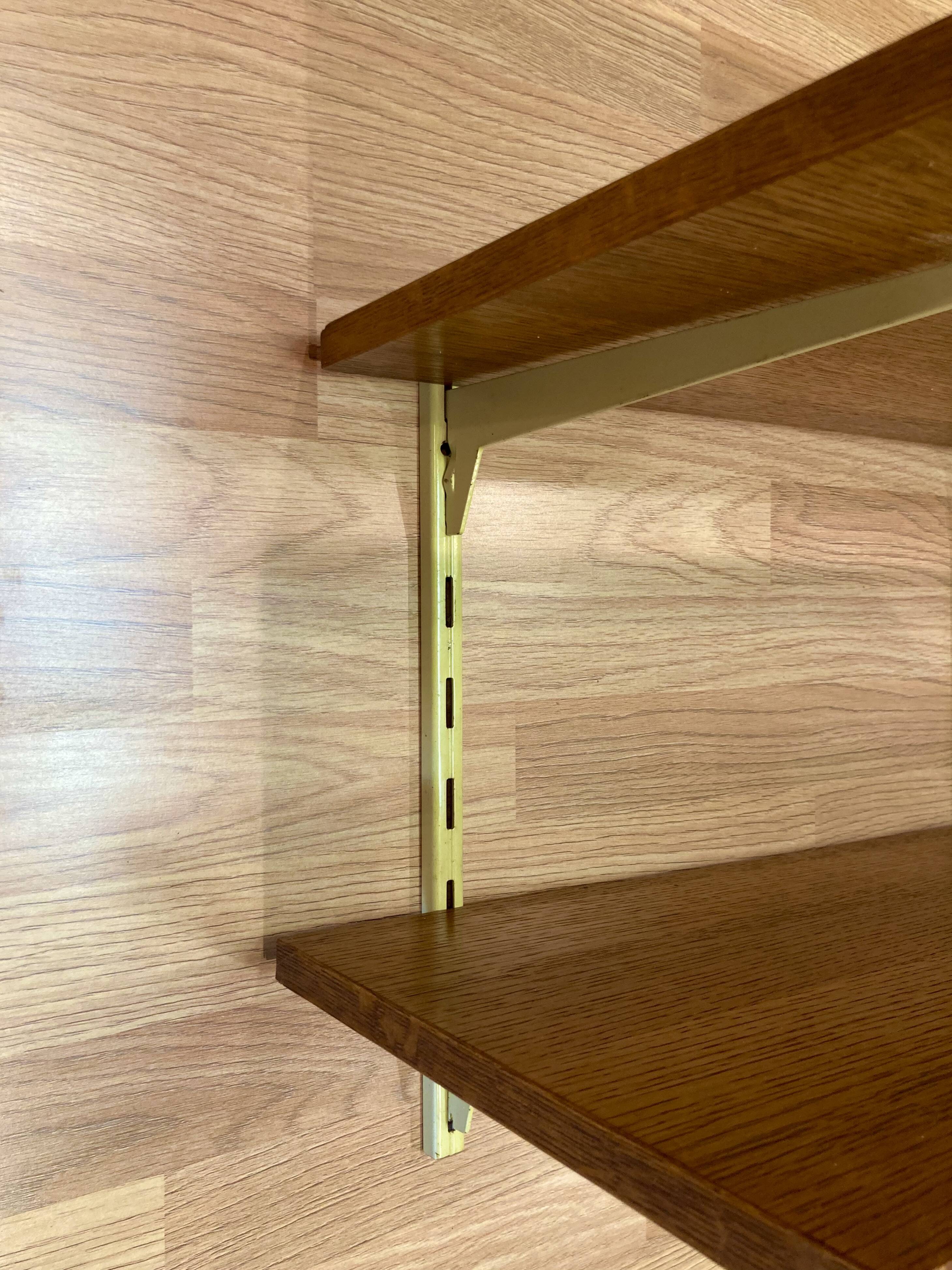 Set of oak shelves, 1950s design.