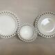 Opaline trio plate and heart-shaped bowl