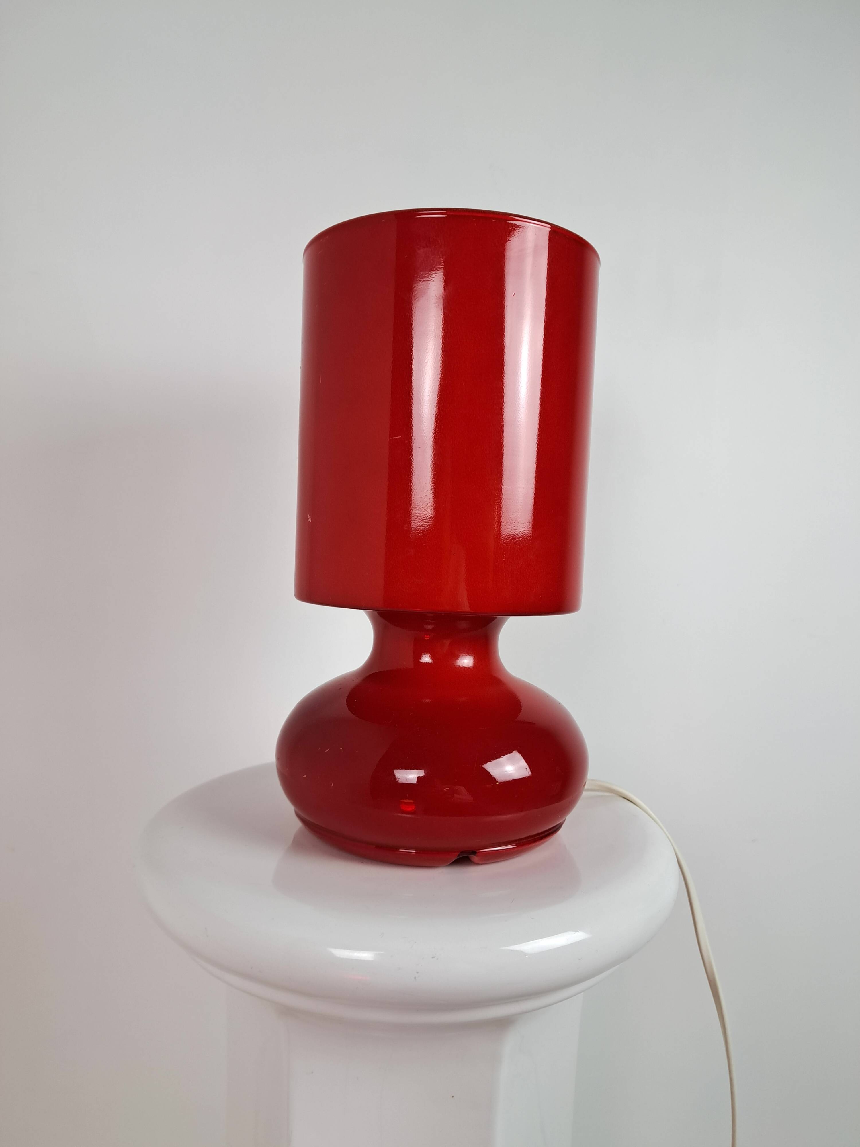 Pair of vintage lykta glass bedside lamps from Ikea 90s