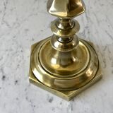 Bougeoir / chandelier en laiton doré années 20