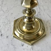 Candle holder / candlestick in golden brass 20s