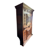 Buffet man standing china cabinet