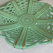 coupe en céramique ajourée mid century