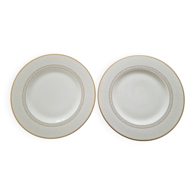 Villeroy et Boch - Paire d'assiettes plates modèle Kimono Château collection