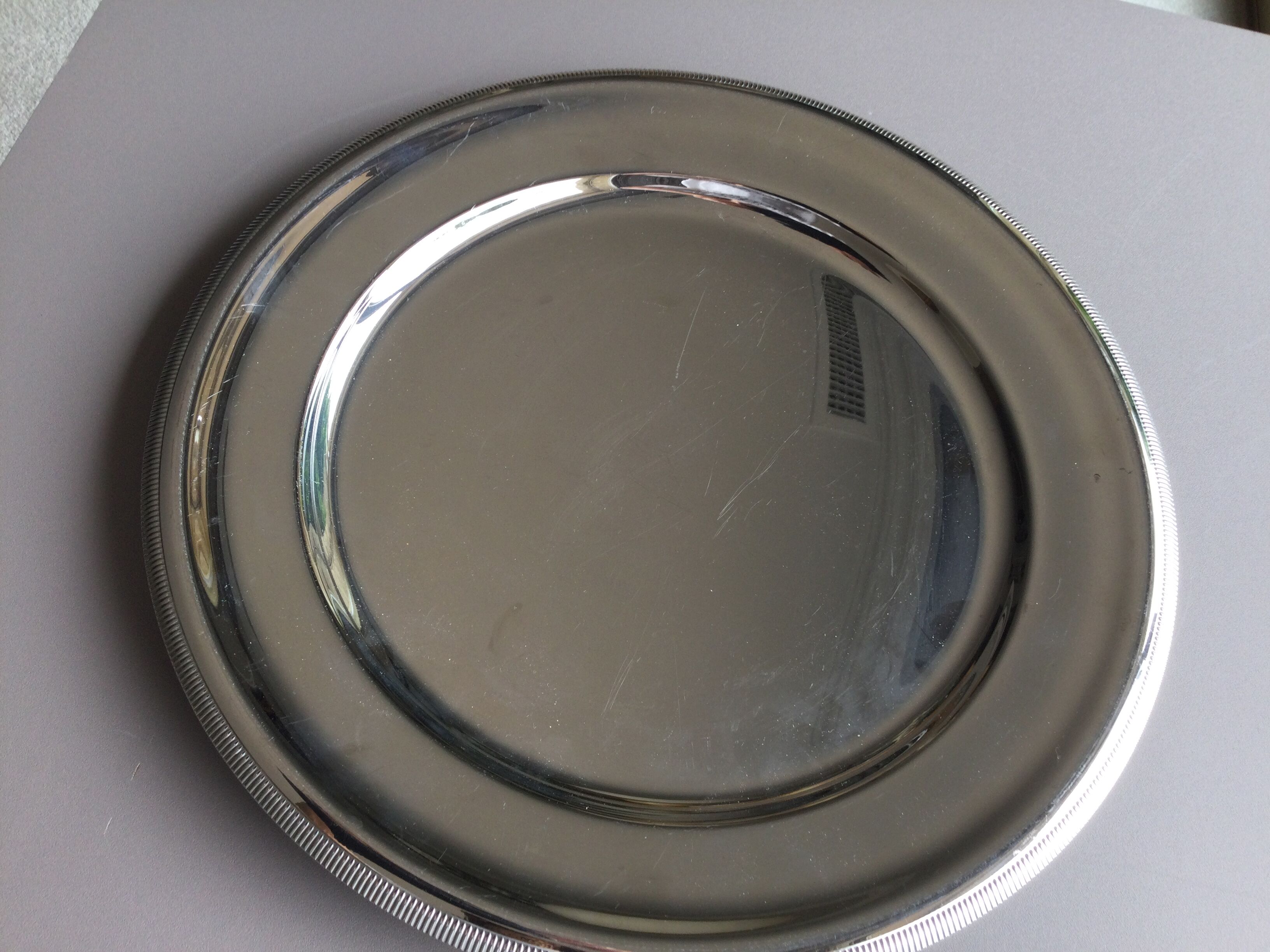 stainless steel dish made in French punched LB10