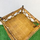 Desserte en rotin vintage