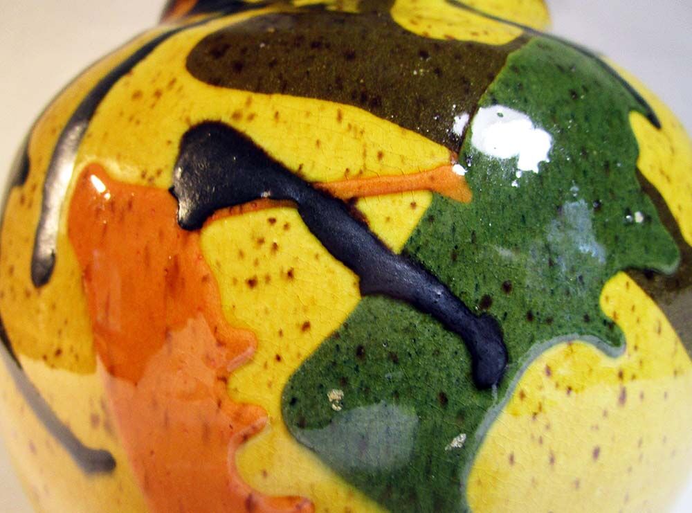 Speckled ceramic vase