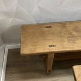 Pair of solid stripped oak farmhouse benches