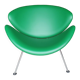 Armchair F437 Orange Slice by Pierre Paulin edition Artifort