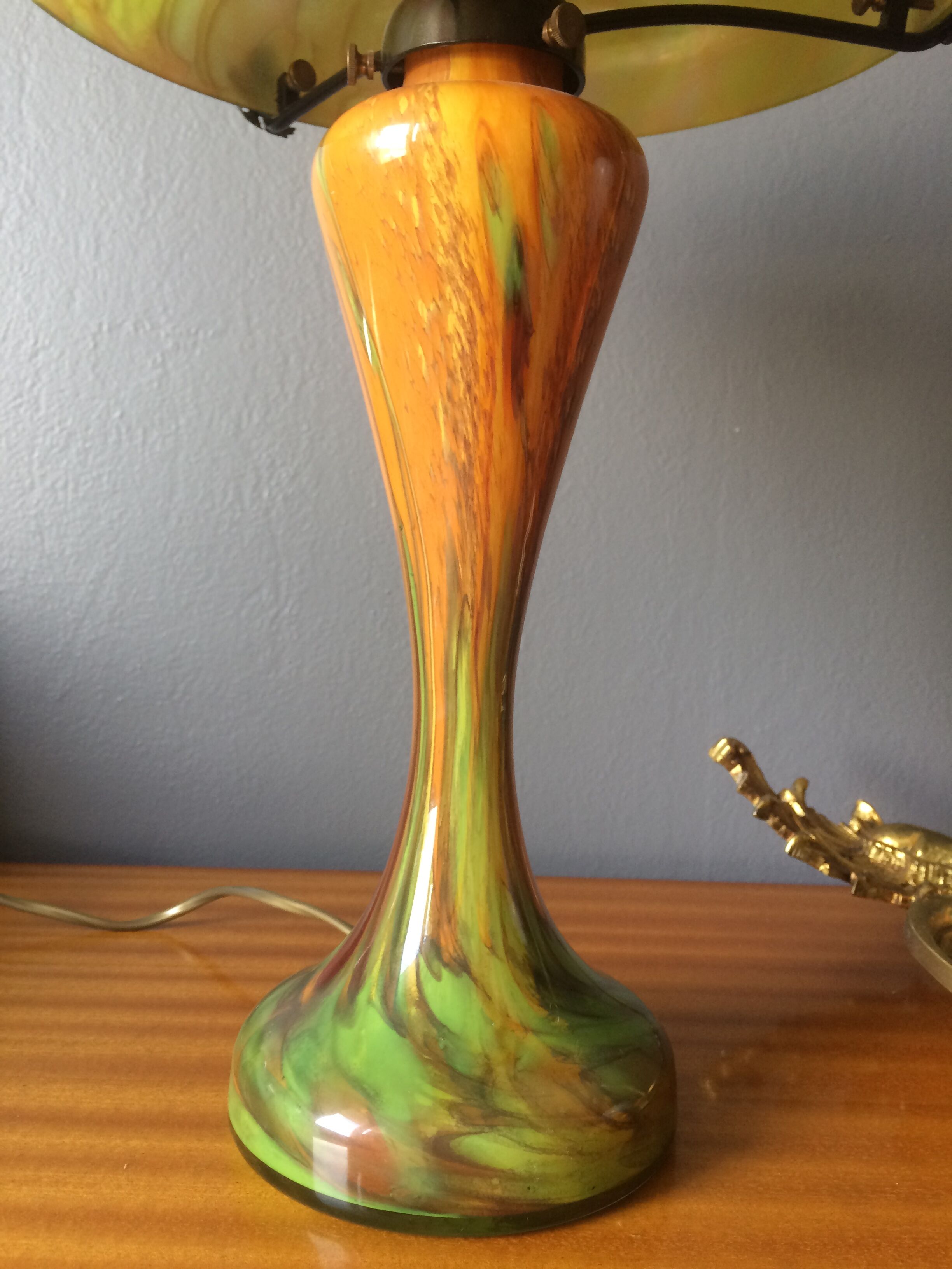 Odeon model mushroom lamp, La Rochère Glassworks France