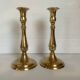 Pair of brass candle holders