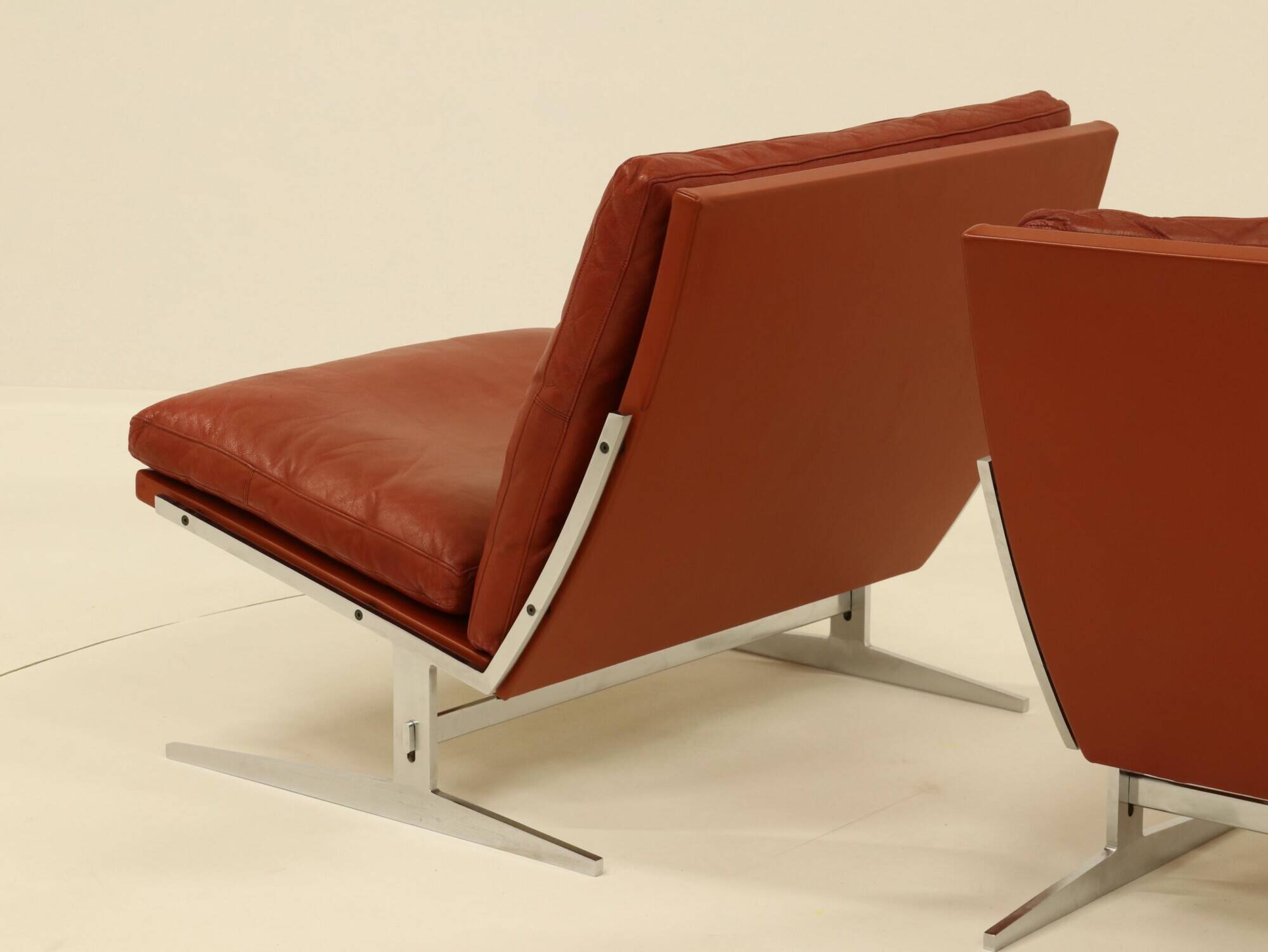 2 Easy Chairs Model BO 561 by Preben Fabricius & Jorgen Kastholm for BO-EX 1960s