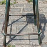 Tabouret haut industriel en bois