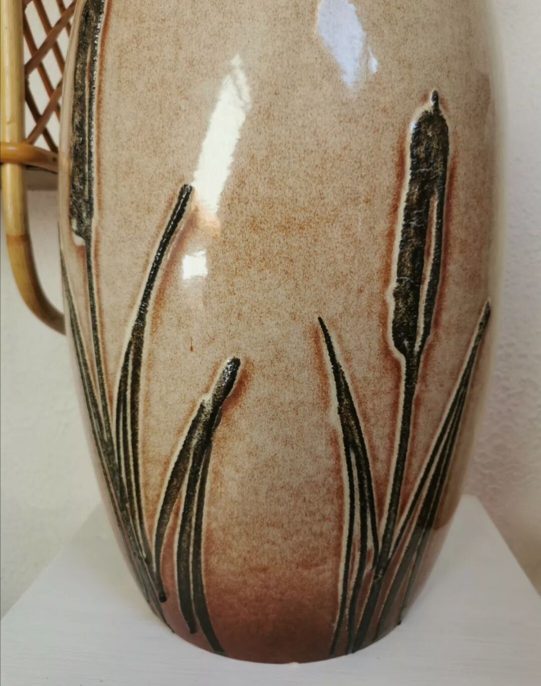 Vase West Germany Joncs
