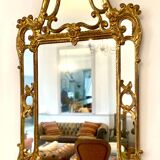 Gilded decorative miror with double frame Louis XIV st., France twentieth century