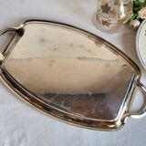 Silver-plated serving dish Quist and its asparagus cradle grid.