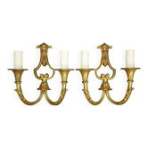 Pair of Louis XV style cage wall lights - bronze from EPI Paris
