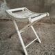 Vintage stool folding stool chalk white
