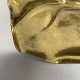 Brass Leaf Theatre Wall Light by Ravarini Castoldi, Milan Italy, 1970s