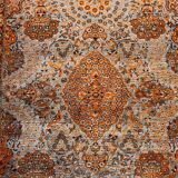 Antique Ghoum carpet from Iran in silk.