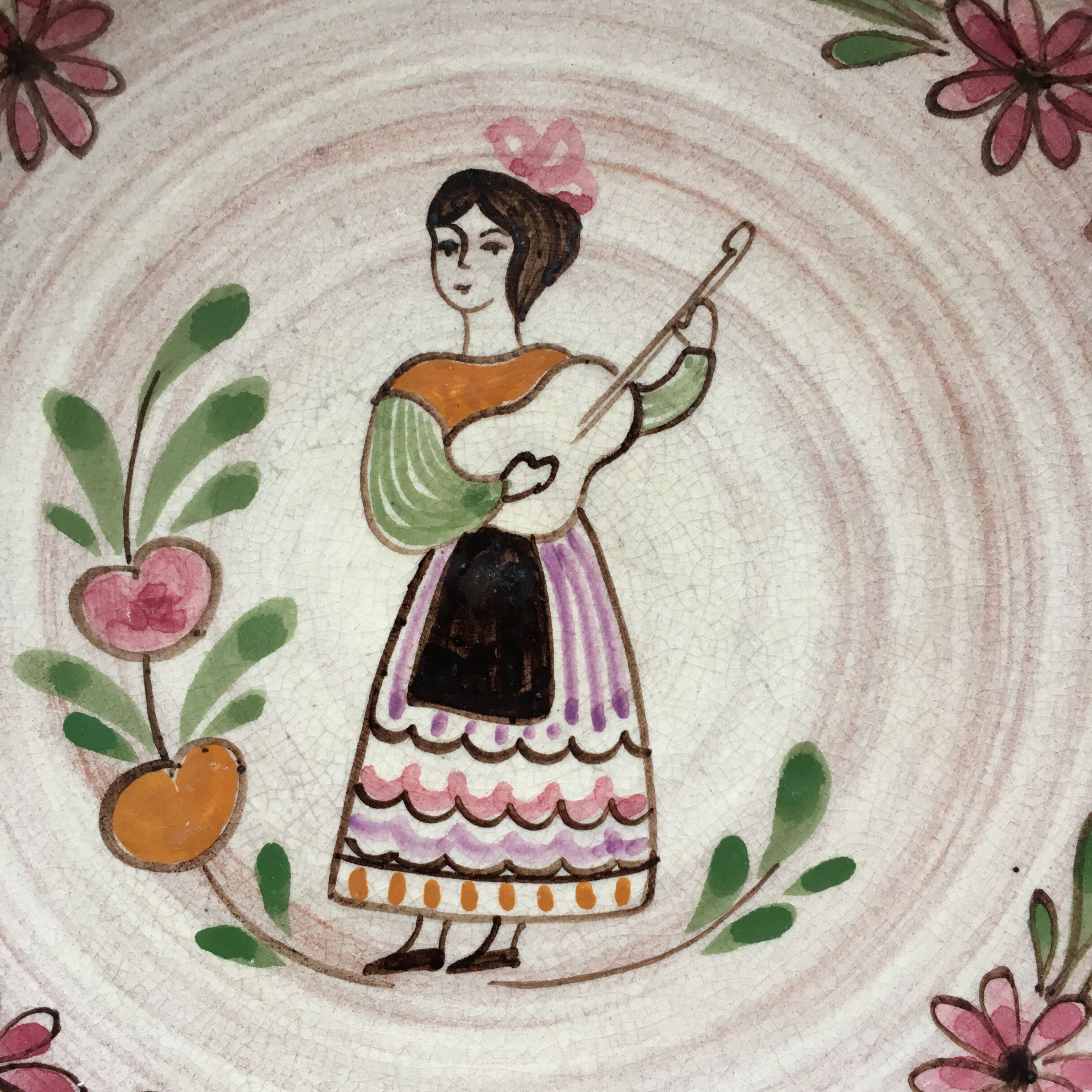 Lot 2 plates decoration characters