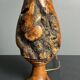 Sculptural artisanal brutalist midcentury burl wood turned table lamp 1960s