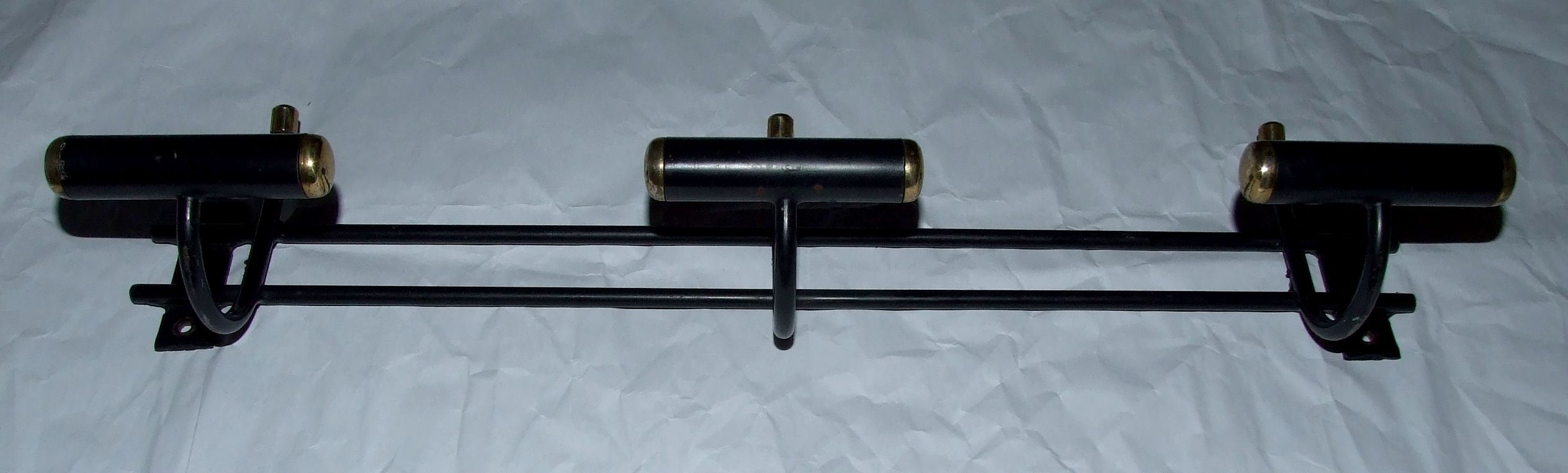 Vintage 1970s metal wall coat rack