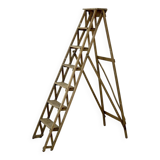 Antique wooden workshop stepladder from the 1950s
