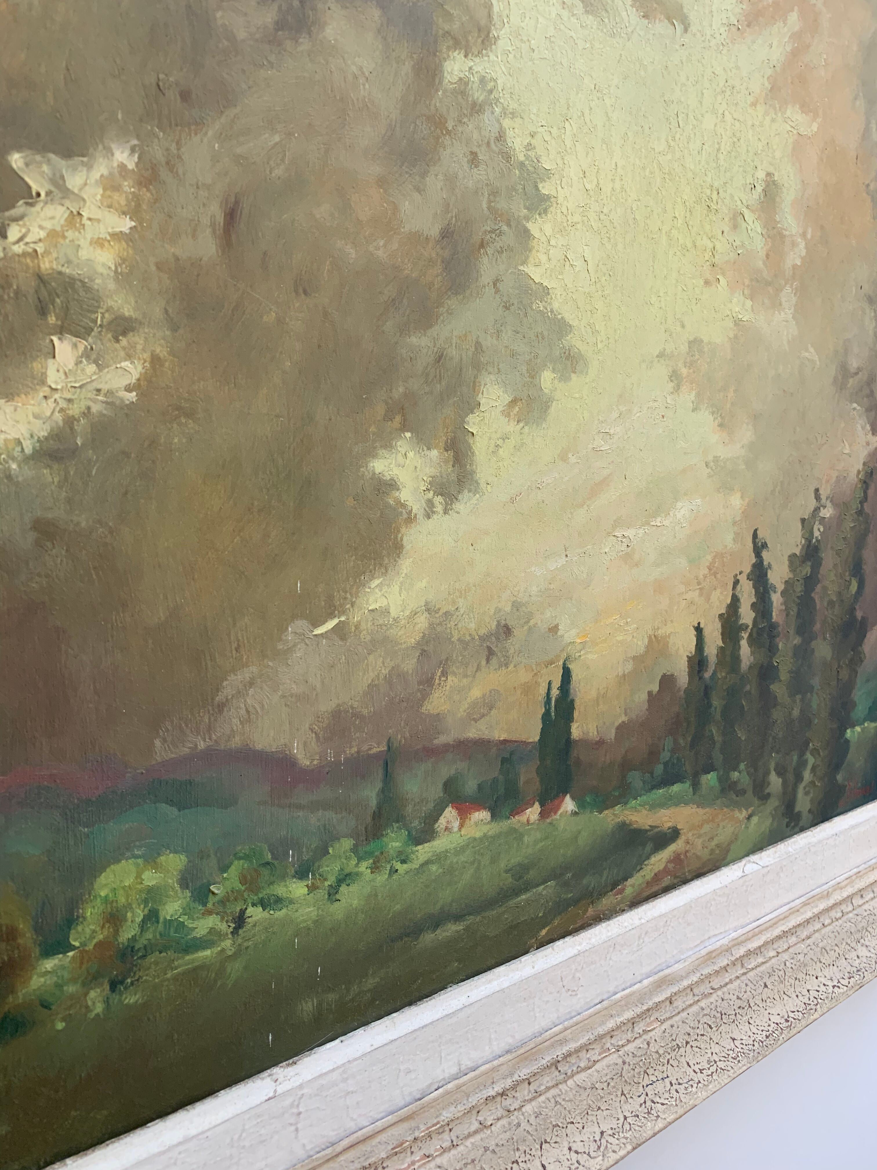 Landscape painting by Émile-Henry Tilmans 1945