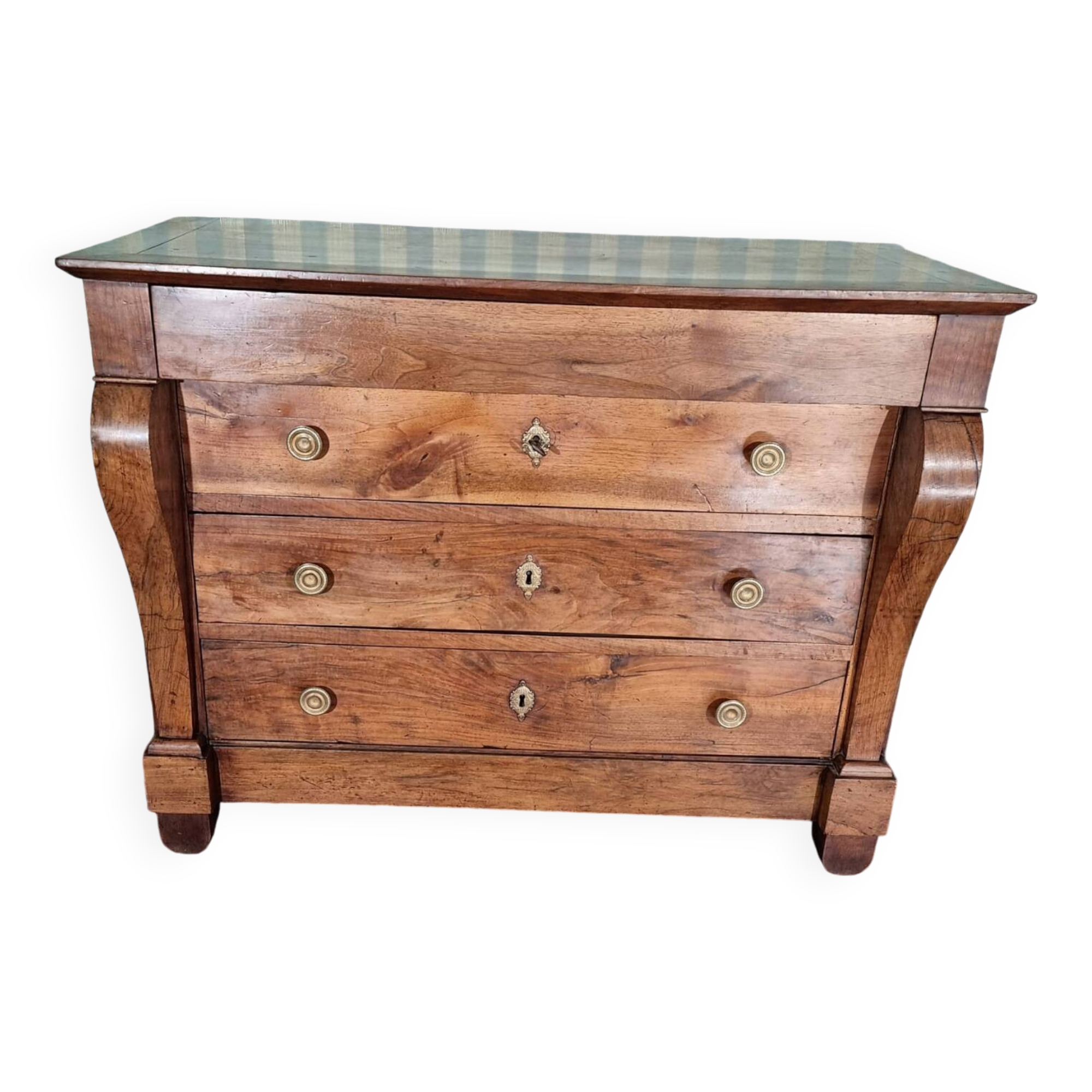 Restoration Walnut Chest of Drawers, 19th Century - Louis Style
