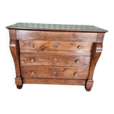 Restoration Walnut Chest of Drawers, 19th Century - Louis Style