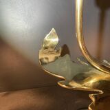 Hollywood Regency style "Leaf" table lamp in gilded bronze 1970s