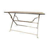 Folding iron table