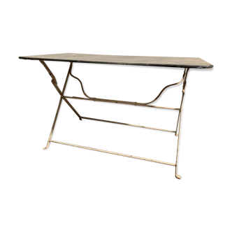 Folding iron table