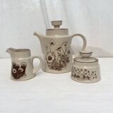 Lots of sugar teapot and milk jar from the 1970s made in Japan size: H-22xL22 cm