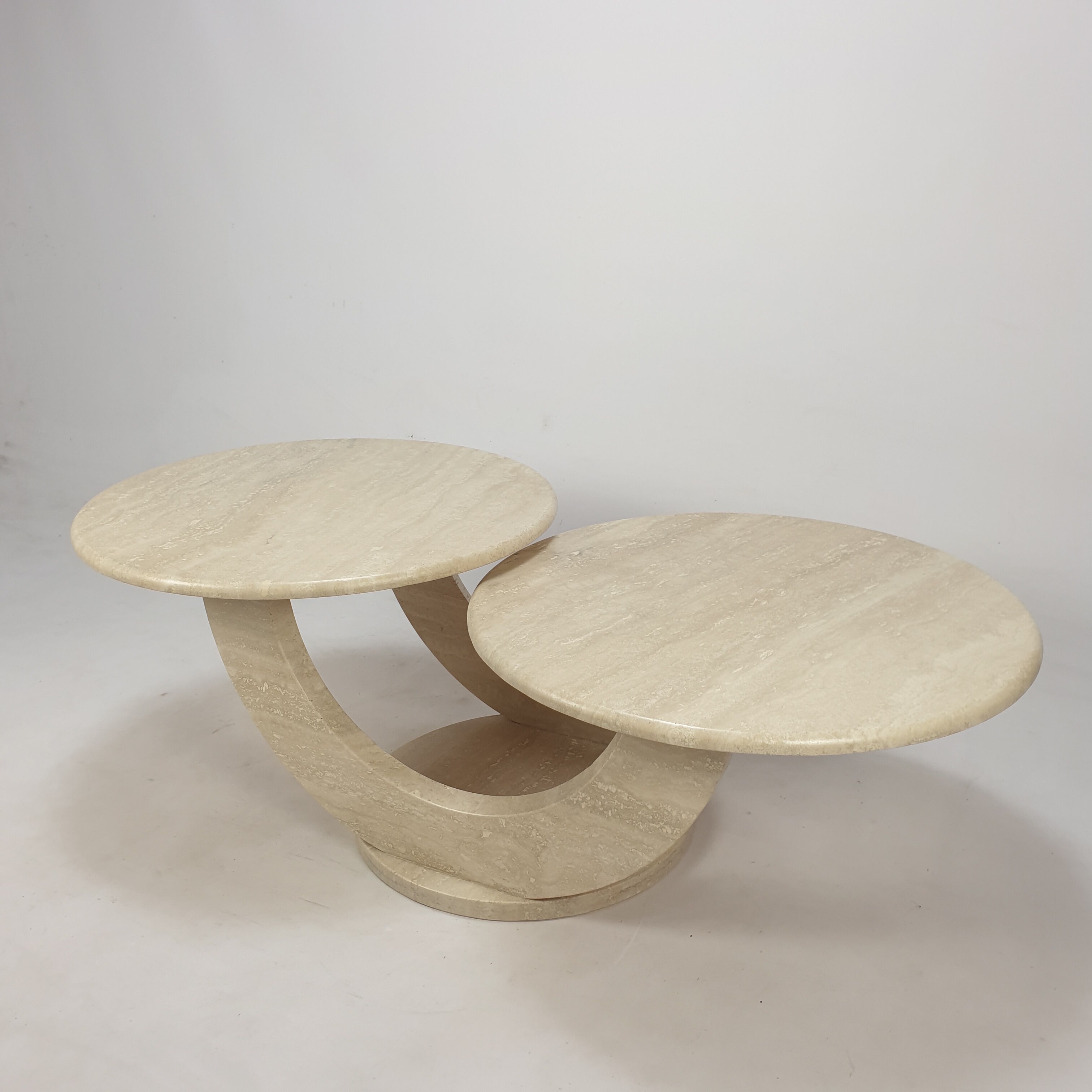 Mid-Century Italian Travertine Coffee Table, 1980s
