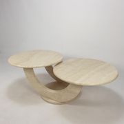 Mid-Century Italian Travertine Coffee Table, 1980s