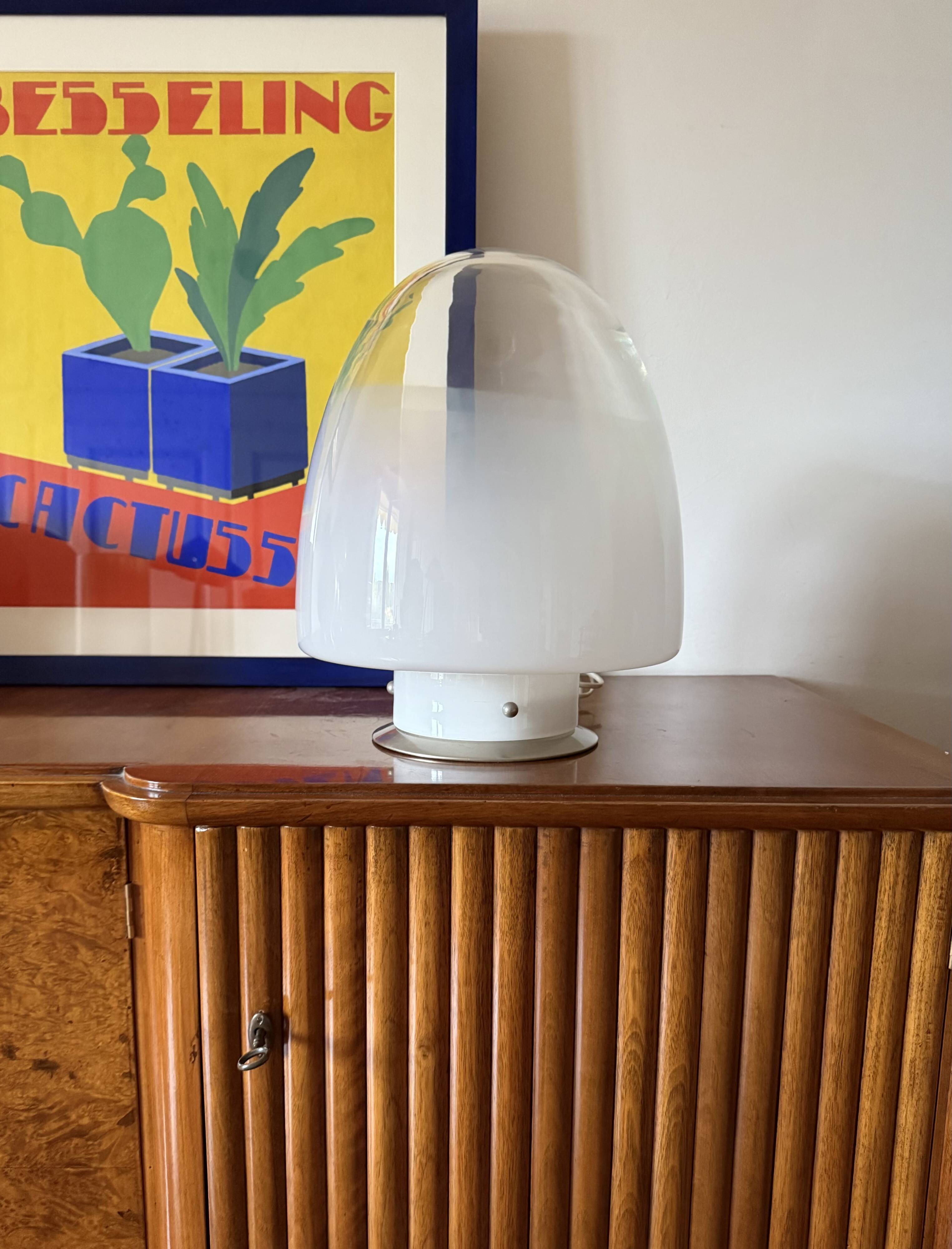 Giusto Toso, Murano art glass mod. Ebe table lamp, Leucos, Italy 1970s