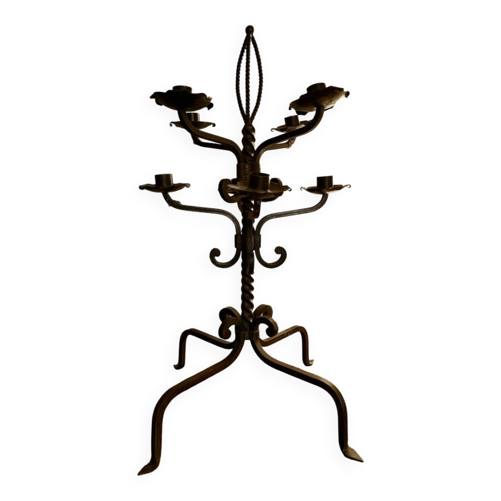 Chandelier fer forgé ancien | Selency