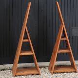 Etagère bibliothèque ou chevet en bois de pin, années 70